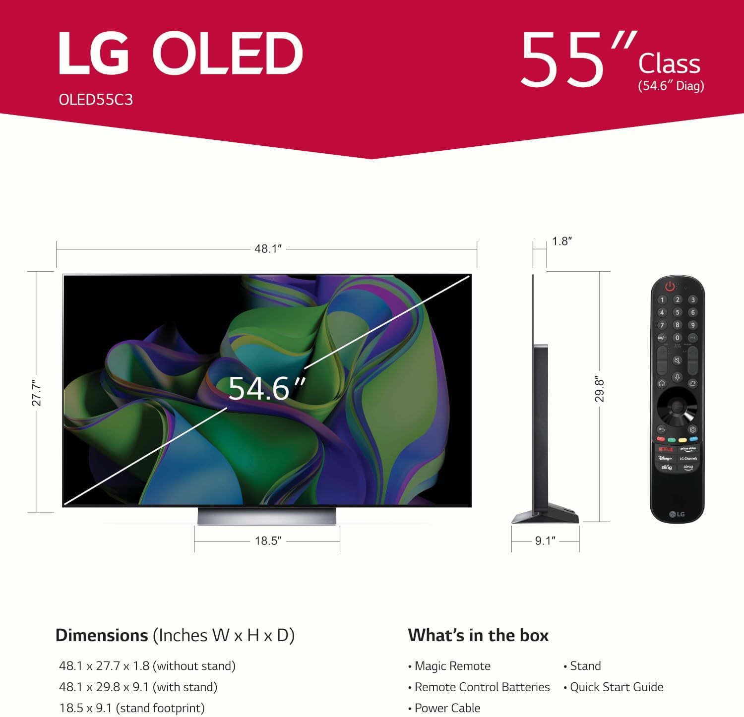 LG C3 Series 55-Inch Class OLED evo 4K Processor - Image 8